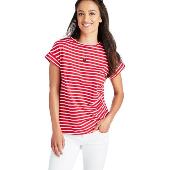 Vineyard Vines Tops - Vineyard Vines SS Nautical Red Striped T-shirt, M
